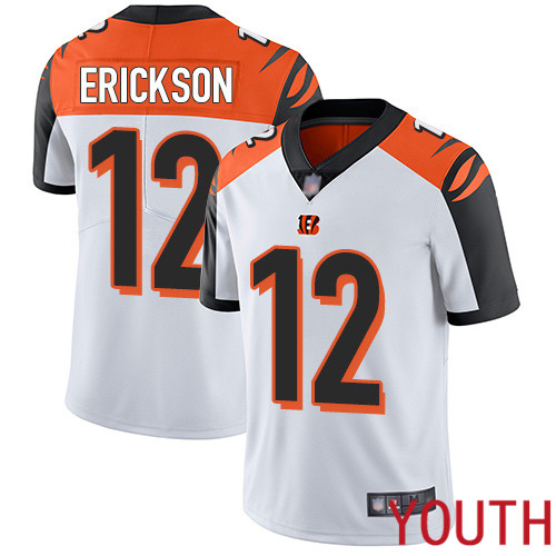 Cincinnati Bengals Limited White Youth Alex Erickson Road Jersey NFL Footballl #12 Vapor Untouchable->cincinnati bengals->NFL Jersey